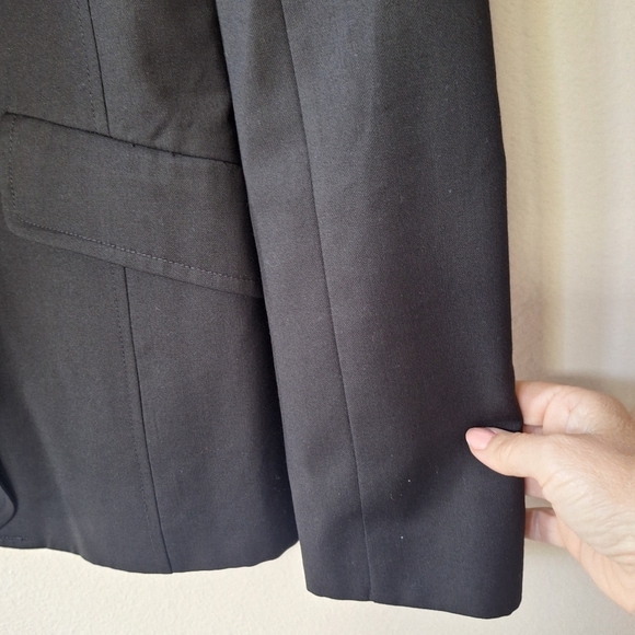 See By Chloe Womens Wool Black Three Button Collared Blazer Size 10 - Picture 3 of 7